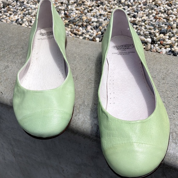 EUC Buttery Leather Calzoleria Toscana Cap-Toe Flats women size 39 - Picture 11 of 12